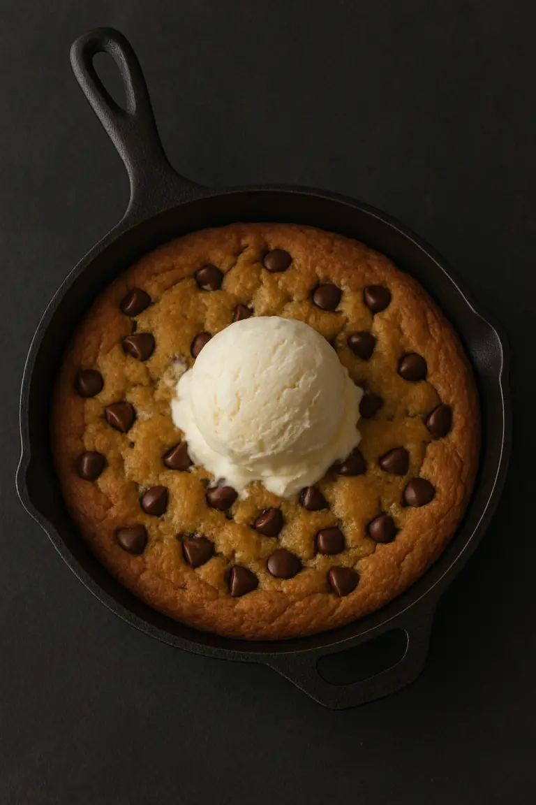 The Ultimate Skillet Cookie with Ice Cream: Gooey, Golden, and Made to Share
