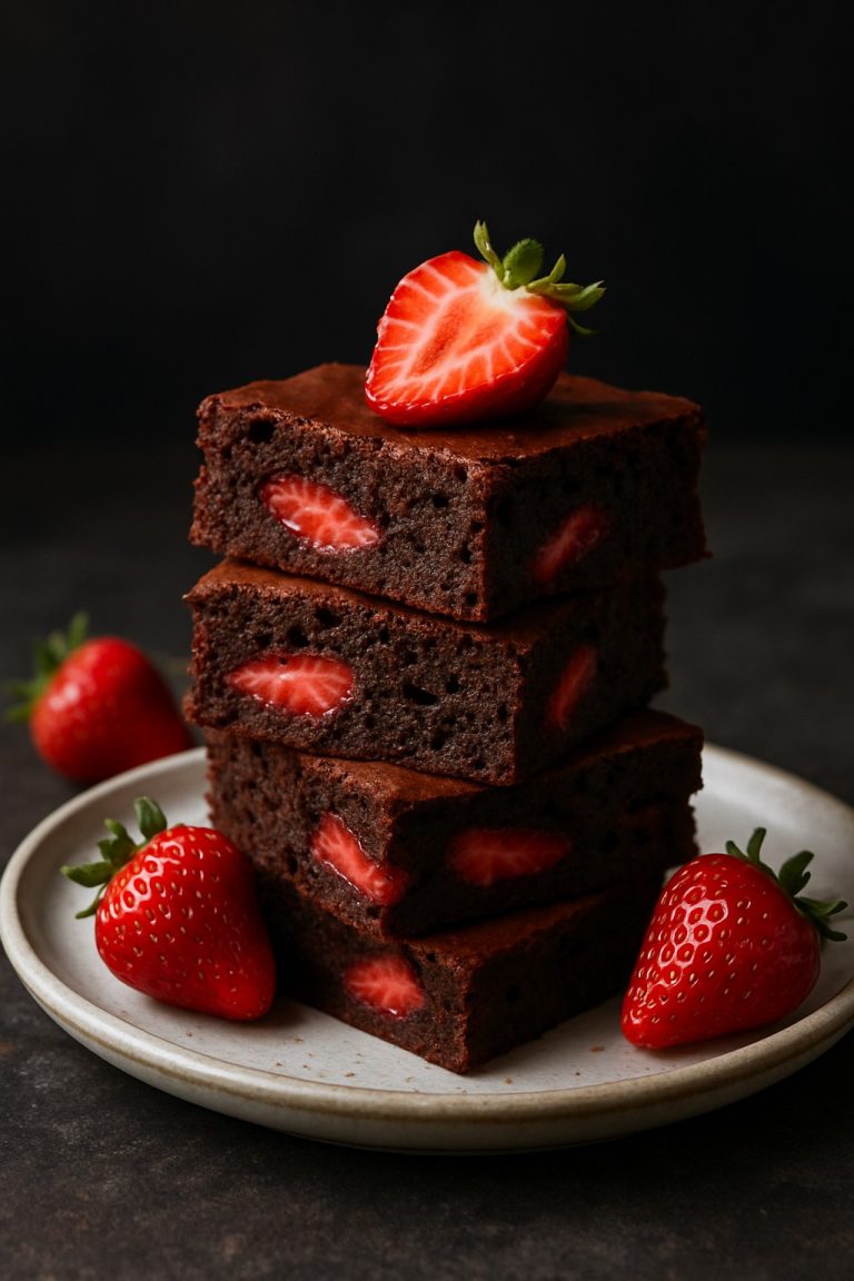 Fudgy Strawberry Brownies (Pretty, Pink & Packed with Flavor)