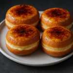 Crème Brûlée Donuts with Vanilla Custard Filling and a Caramelized Sugar Shell