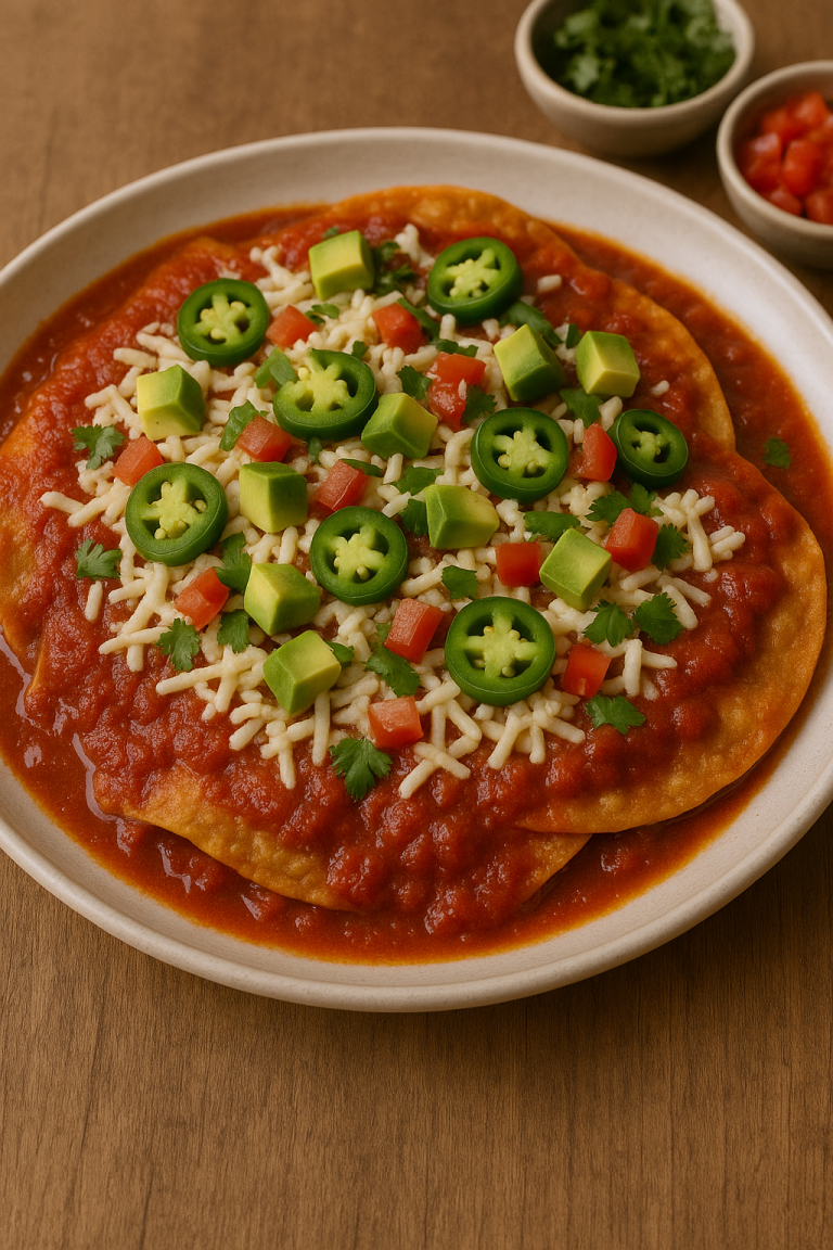 Entomatadas with Fresh Tomato Sauce and Crumbled Cheese