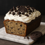 Oreo Banana Bread with White Frosting Recipe