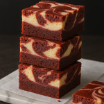 Red Velvet Cheesecake Brownies with Swirls of Creamy Perfection