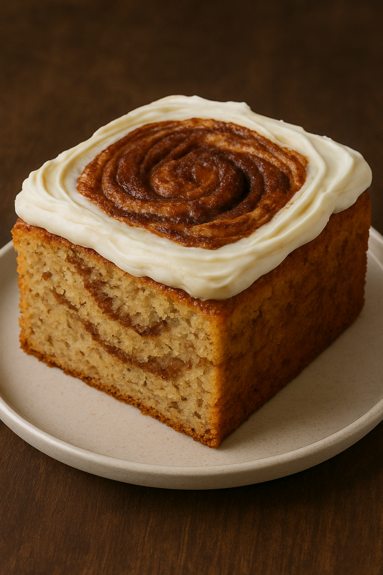 The Best of Both Worlds: Banana Cake with a Cinnamon Swirl