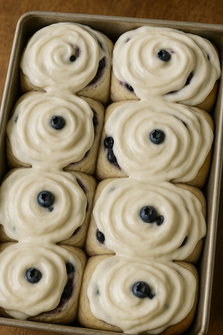 Blueberry Milk Bread Cinnamon Rolls
