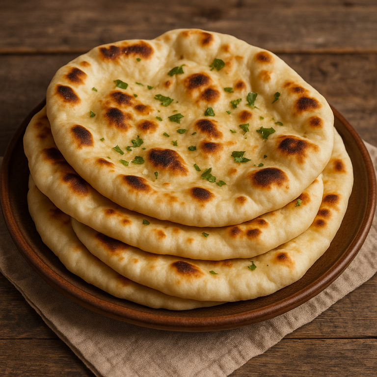 Soft & Chewy Homemade Naan Bread