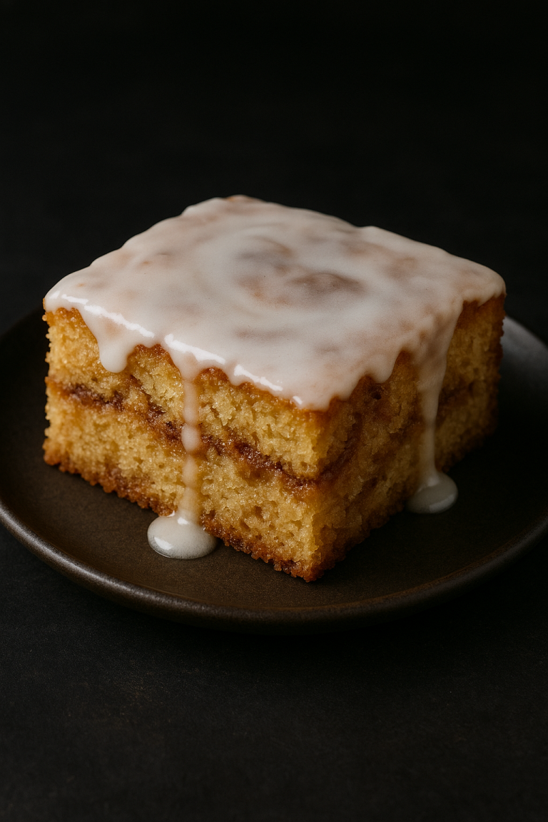 Sticky Glazed Honey Bun Cake That Melts in Your Mouth