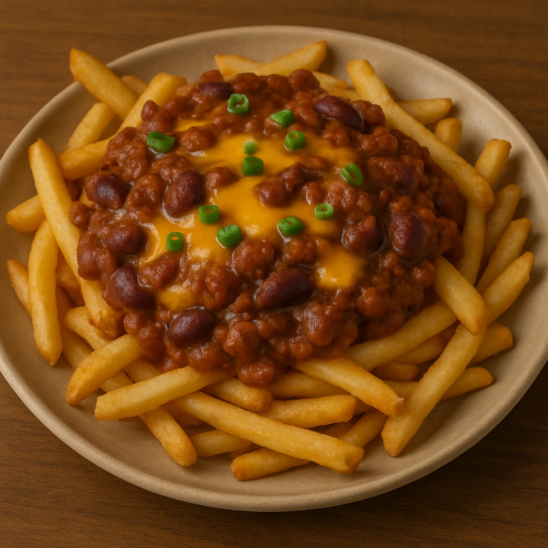 Ultimate Chili Cheese Fries with Beefy Homemade Sauce