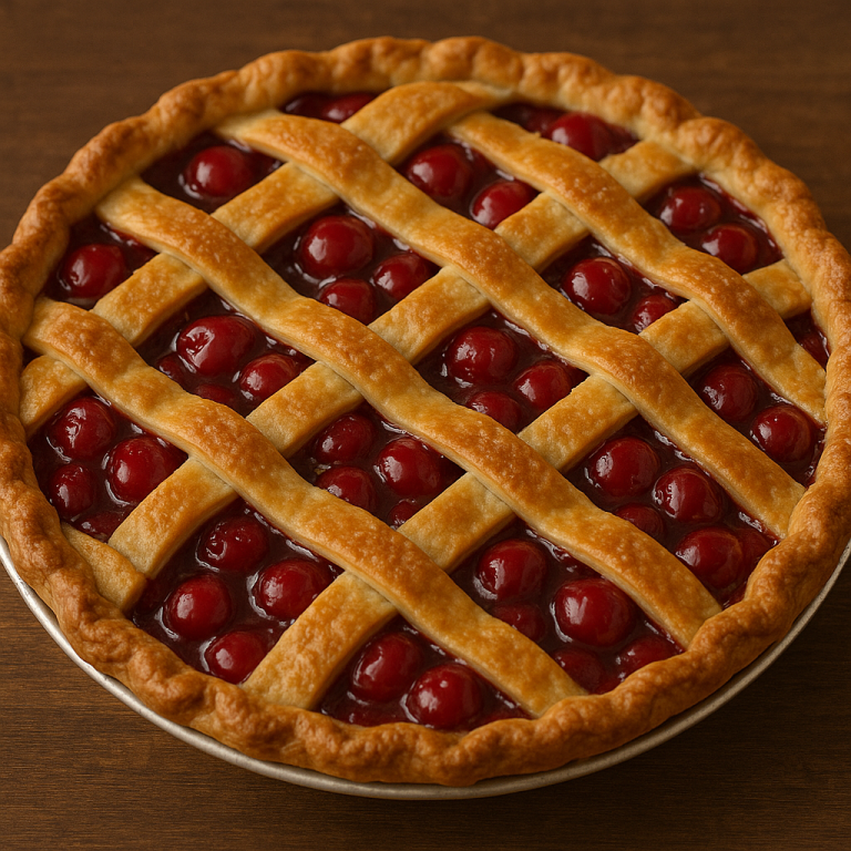 Classic Cherry Pie—Buttery Crust, Juicy Filling, and Pure Americana