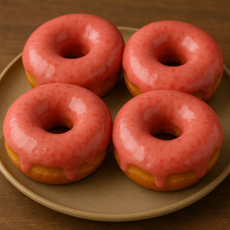 Strawberry Glazed Donuts—Fluffy, Fruity, and Dipped in Pretty Pink Shine