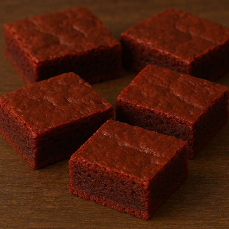 Red Velvet Brownies—Fudgy, Vibrant, and Dusted with Sweet Southern Charm