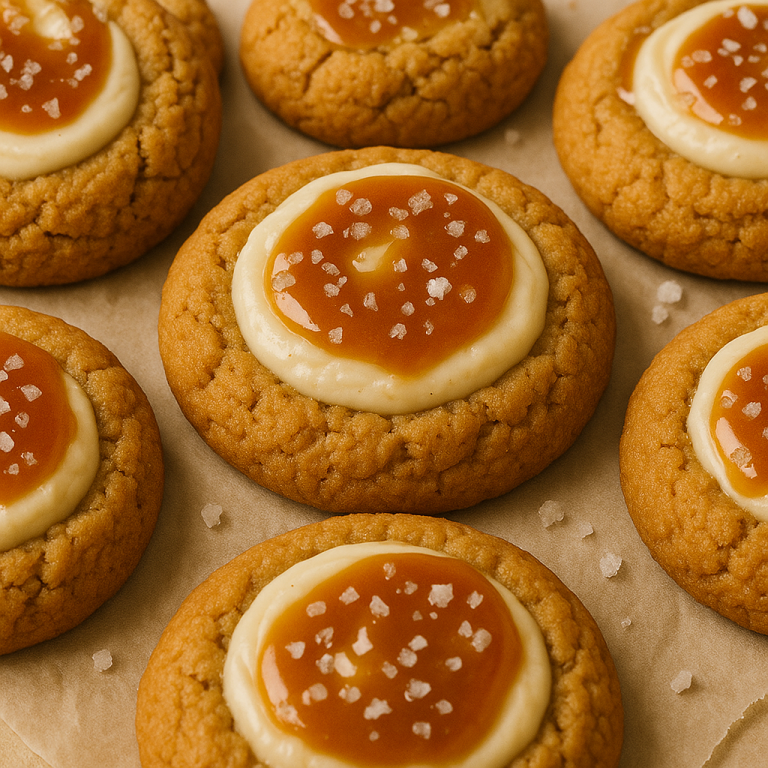 Salted Caramel Cream Cheese Cookies—Soft, Sweet, and Filled with Gooey Caramel