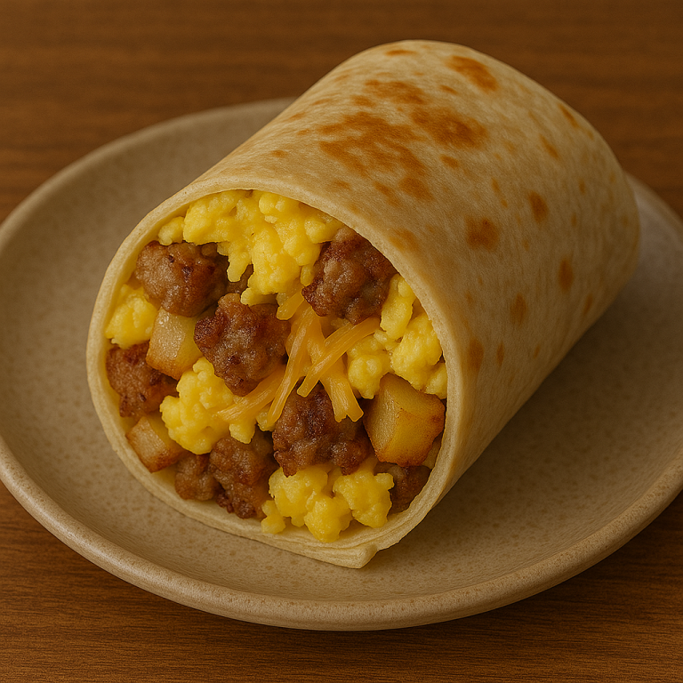 The Perfect Breakfast Burrito—Hearty, Cheesy & Fully Loaded